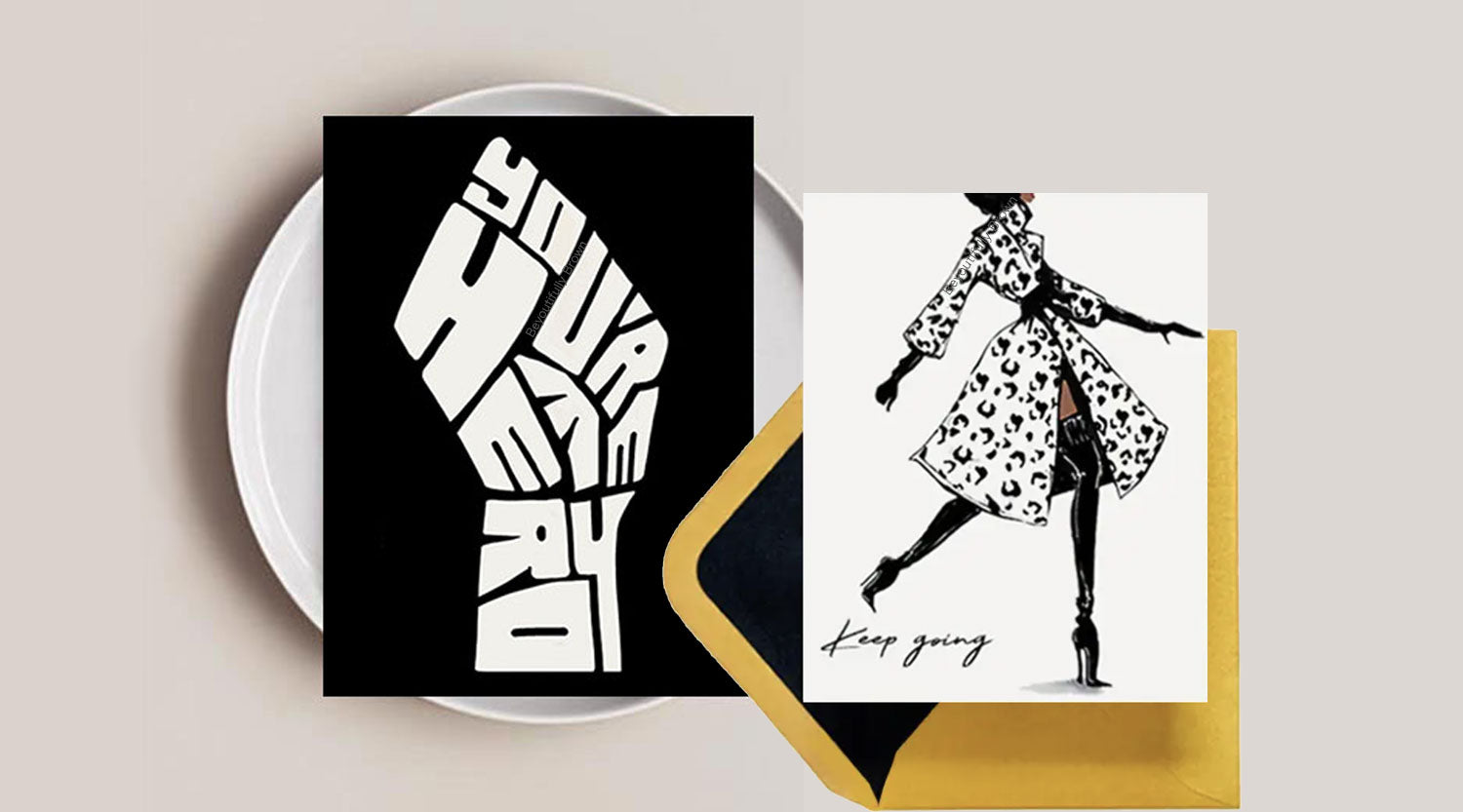 You're My Hero Notebook Journal and Keep Going Greeting Card