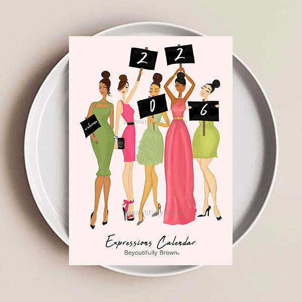 2026 Pink and Green Expressions Calendar