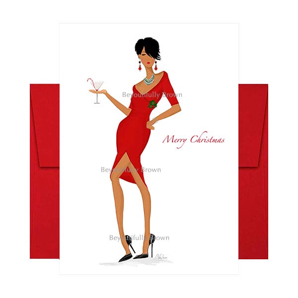 And With That Christmas Holiday Greeting Card and red envelope