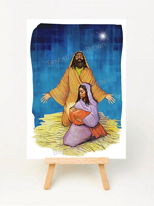 Baby in a Manger Holiday Photo Cards