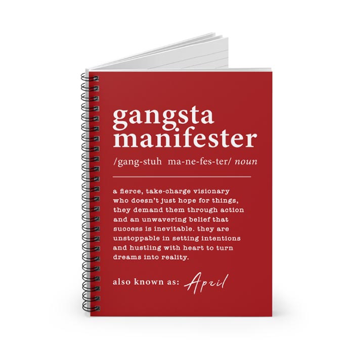Gangsta Manifester Notebook (15 colors)