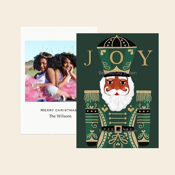 Green Joy Holiday Photo Cards