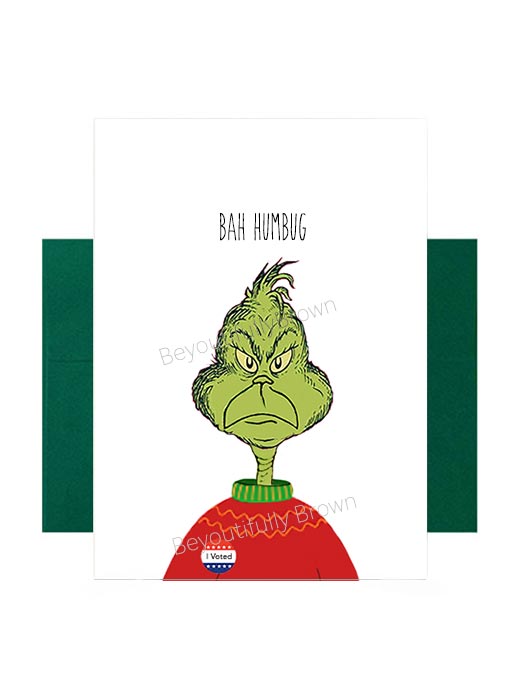 Mr. Grinchy Voter Holiday Photo Cards