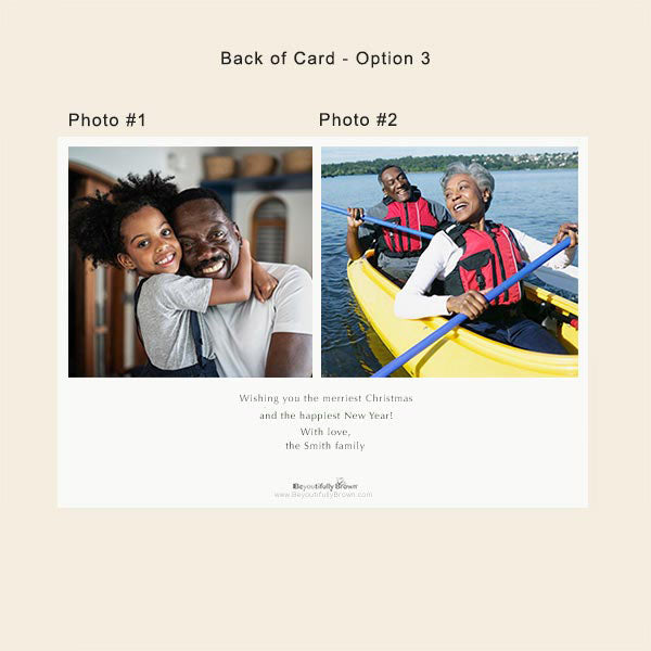 Photo Greeting Cards with Gold Blocks and Border - design option 3