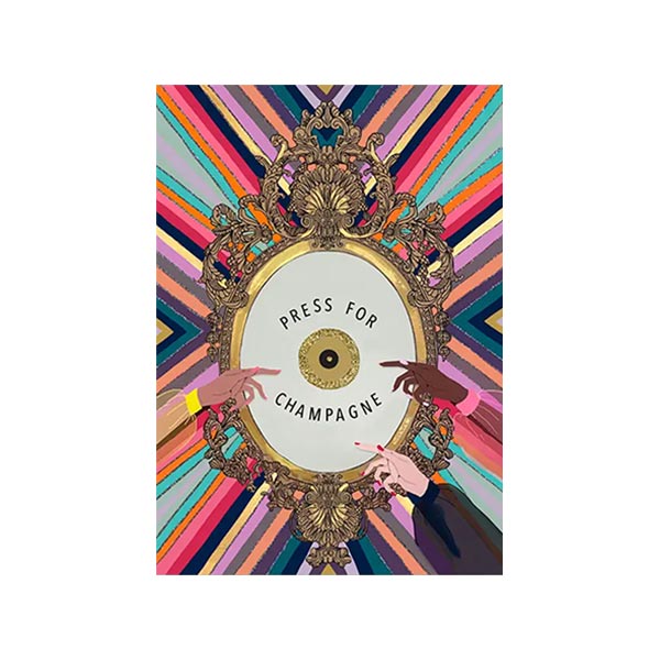 Press for Champagne Greeting Card from Beyoutifully Brown for Birthday and Congratulations