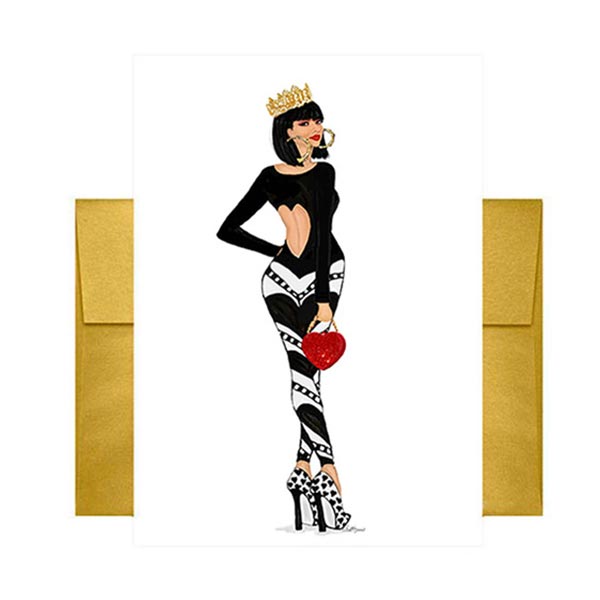 Queen of Hearts Greeting Card from Beyoutifully Brown Multicultural and Black Artwork