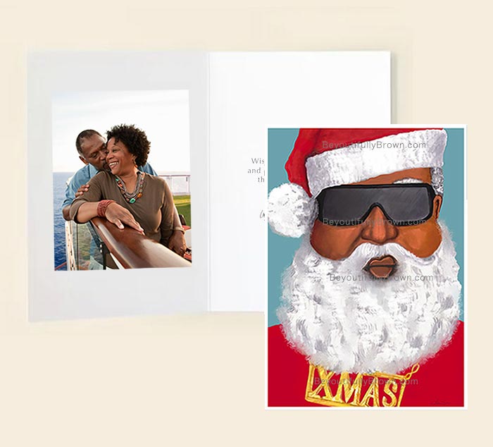 XMAS Santa Custom Holiday Cards