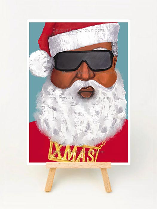 XMAS Santa Custom Holiday Cards
