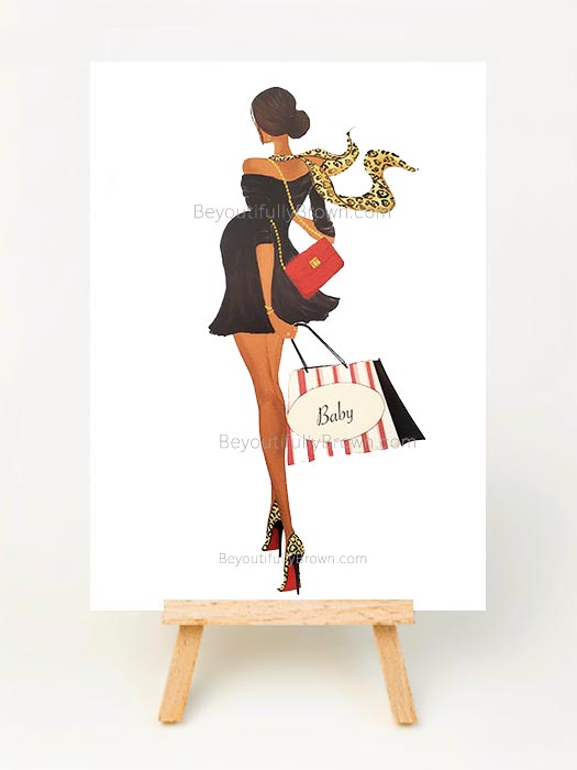 Baby Bag Greeting Card - Multicultural, African American, Black