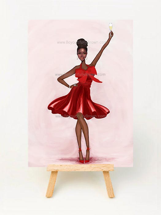 Cheers to You - Multicultural, African American, Black Greeting Card