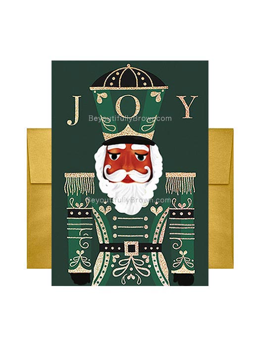 Green Joy - Multicultural, African American, Christmas Card