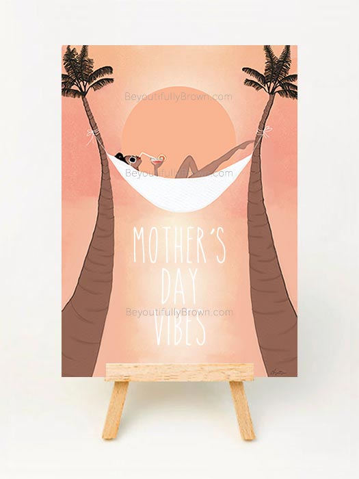 Mother's Day Vibes - Multicultural, African American, Black Cards