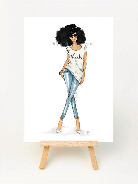 Thanks Tee Greeting Card