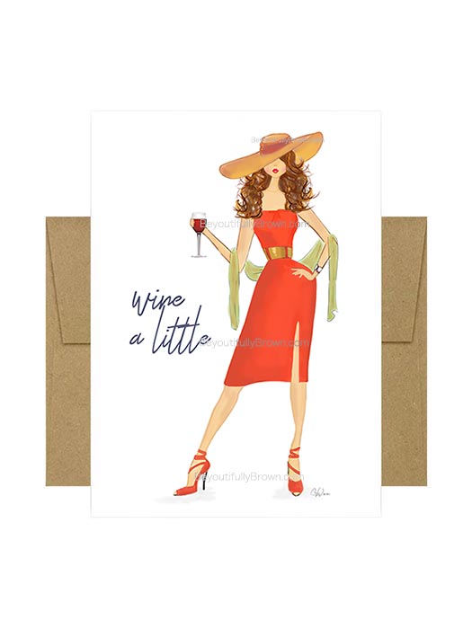 Multicultural Wine A Little Greeting Card Gift