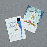 Expressions in Blue Calendar