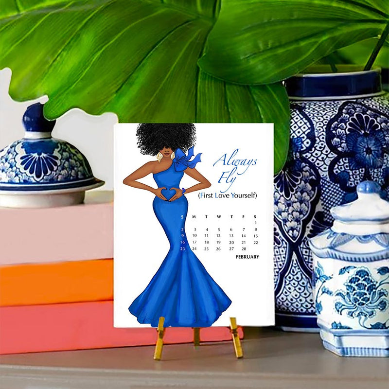 Expressions in Blue Calendar