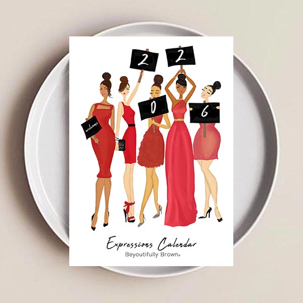 Expressions in Red Calendar