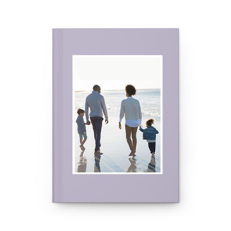 Photo Border Notebook - Personalized Journal in Lavender Purple