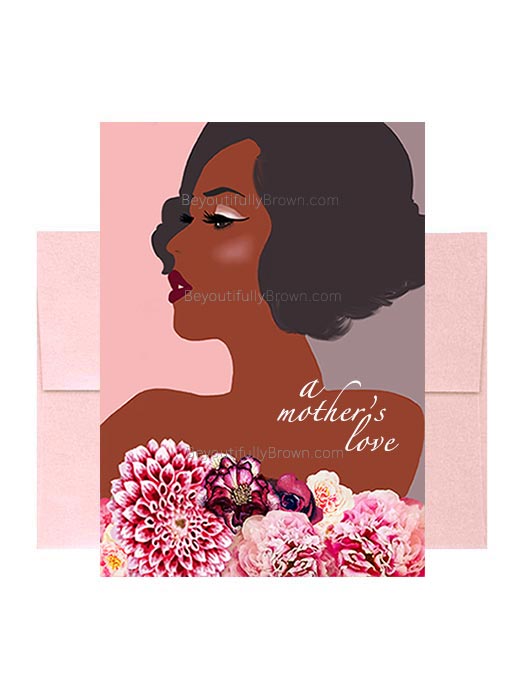 A Mother's Love Card - Multicultural, African American, Black