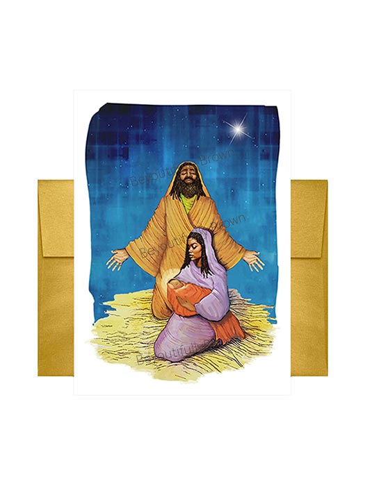 Baby in a Manger Holiday Card