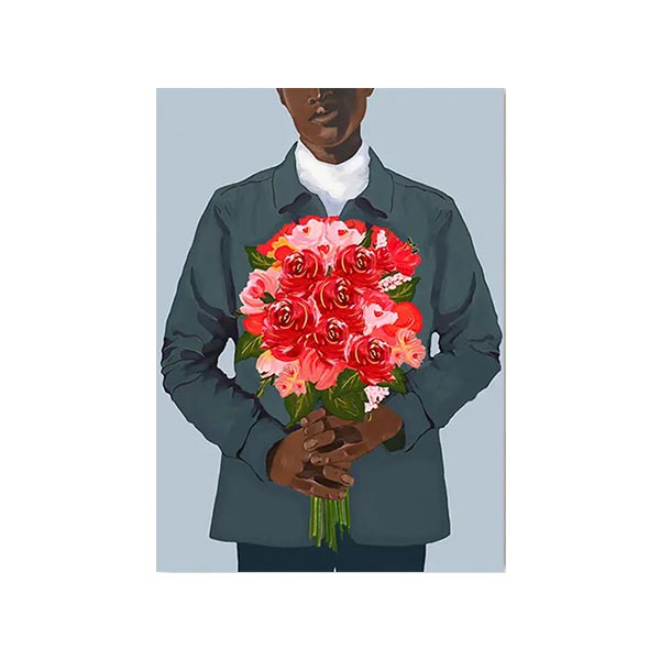 Beautiful Bouquet Greeting Card from Beyoutifully Brown featuring Multicultural and Black Artwork