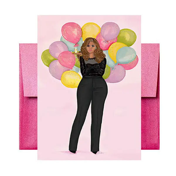 Birthday Balloons Greeting Card