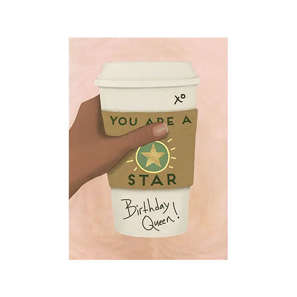 Birthday Queen Coffee Card