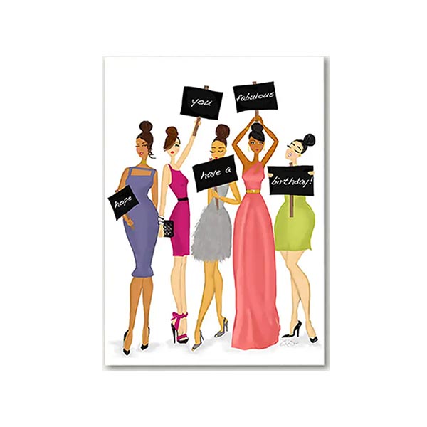 Birthday Signs Greeting Card from Beyoutifully Brown featuring Multicultural and Black Artwork