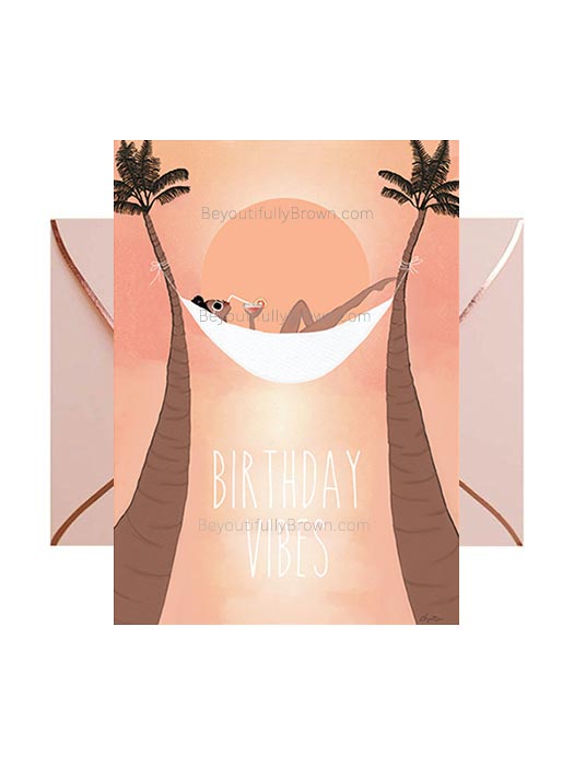 Palm Tree Vibes Notebook & Birthday Card