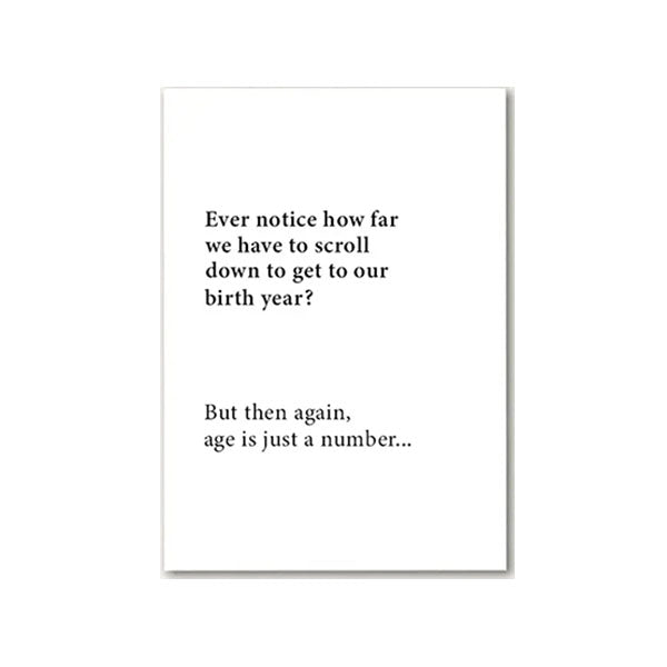 Birth Year Birthday Card