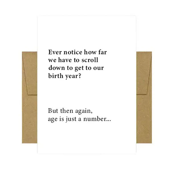 Birth Year Birthday Card