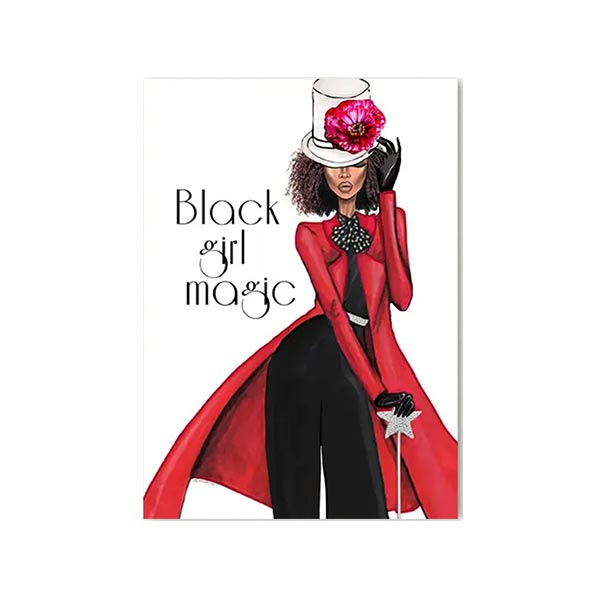 Black Girl Magic Greeting Card featuring African American and Black Art