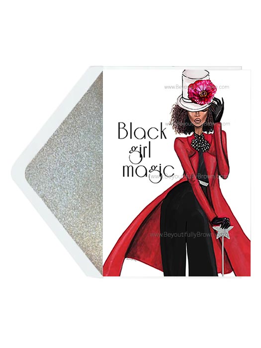 Black Girl Magic Greeting Card and Envelope