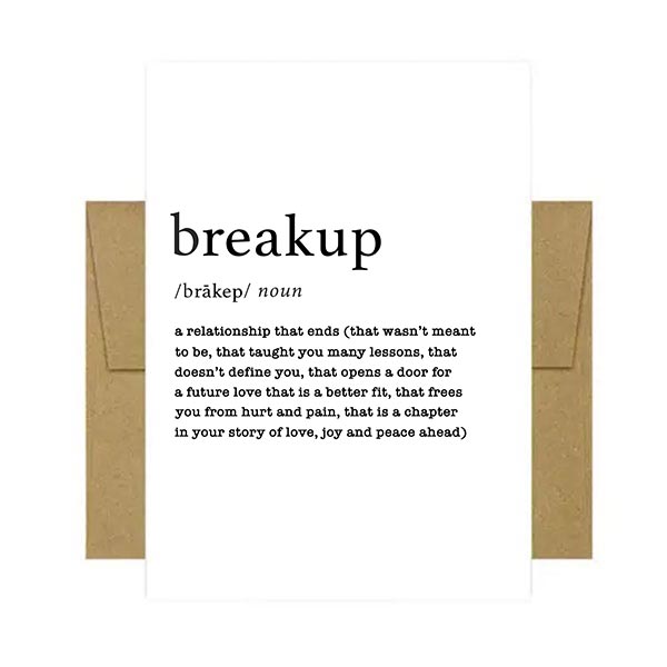 Breakup Defined Greeting Card from Beyoutifully Brown for Support and Encouragement