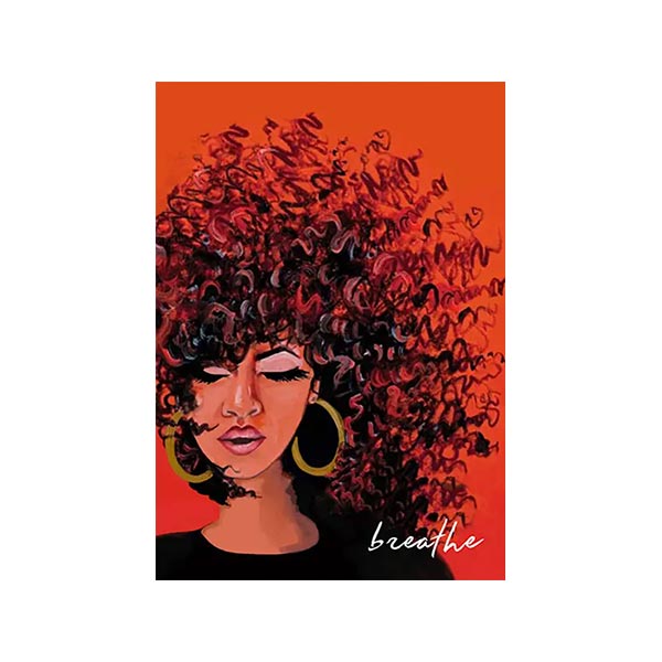 Breathe Greeting Card from Beyoutifully Brown featuring Multicultural and Black Art