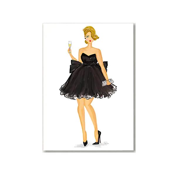 Champagne Toast Greeting Card with Glitter and Sparkles