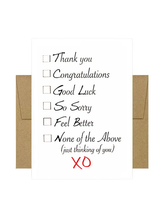 Checkbox Notecards (set of 8)