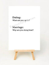 Dating v Marriage Card