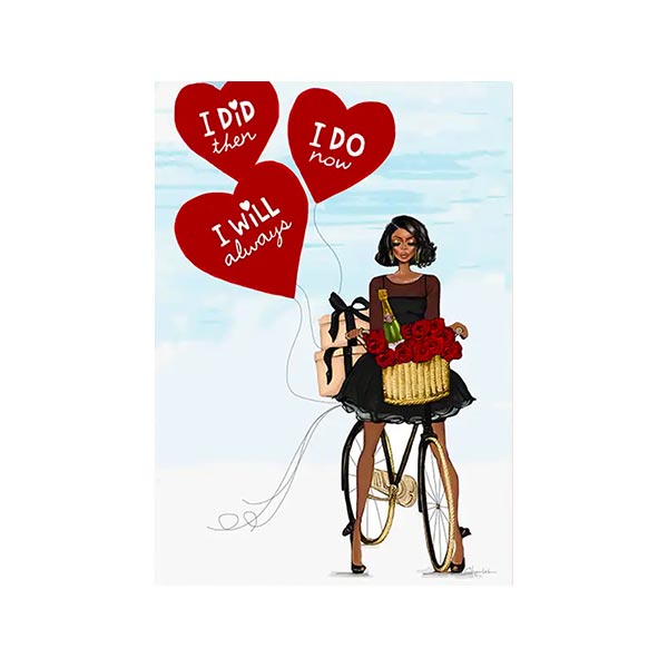 I Did I Do I Will Love Greeting Card from Beyoutifully Brown featuring Multicultural and Black Artwork