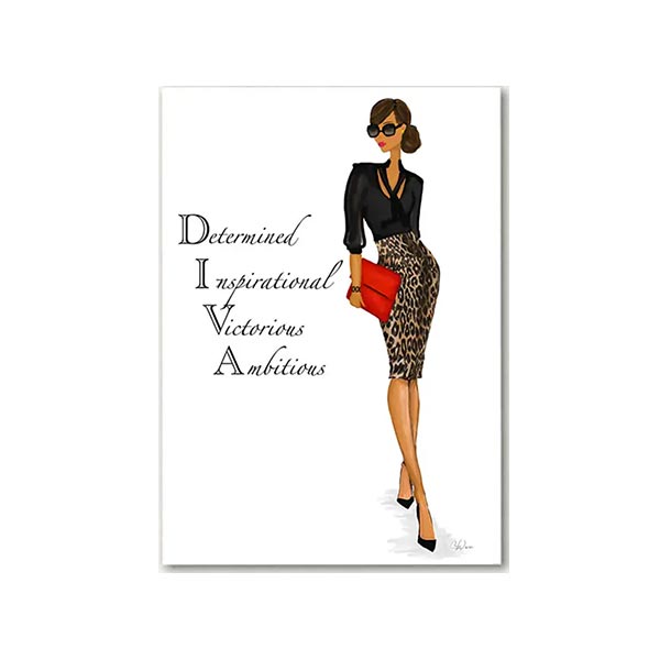 DIVA Redefined Greeting Card from Beyoutifully Brown featuring Multicultural and Black Art
