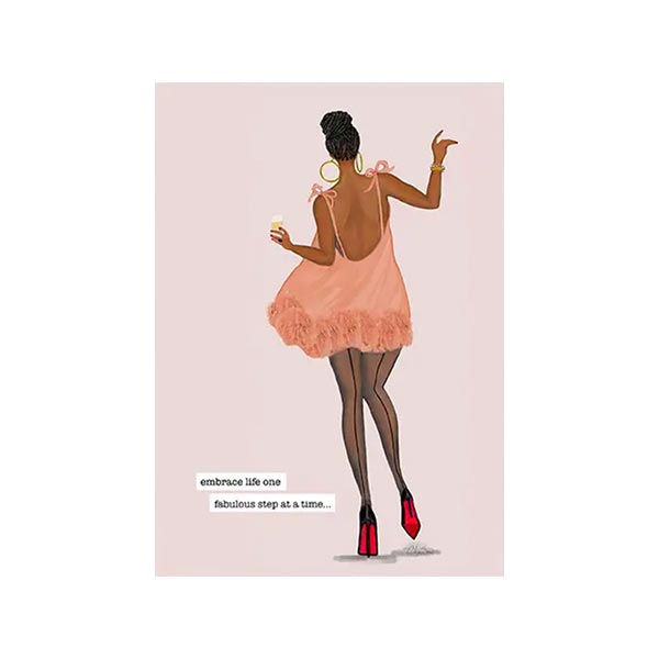Embrace Life Greeting Card from Beyoutifully Brown featuring Multicultural and Black art