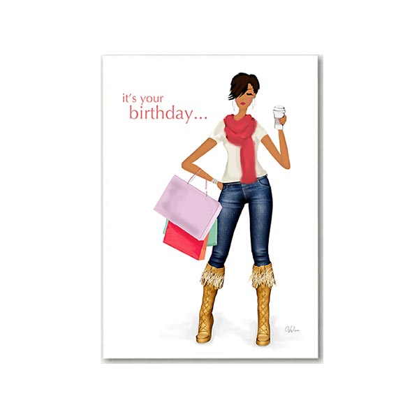 It's Your Birthday Greeting Card from Beyoutifully Brown featuring Multicultural and Black Artwork