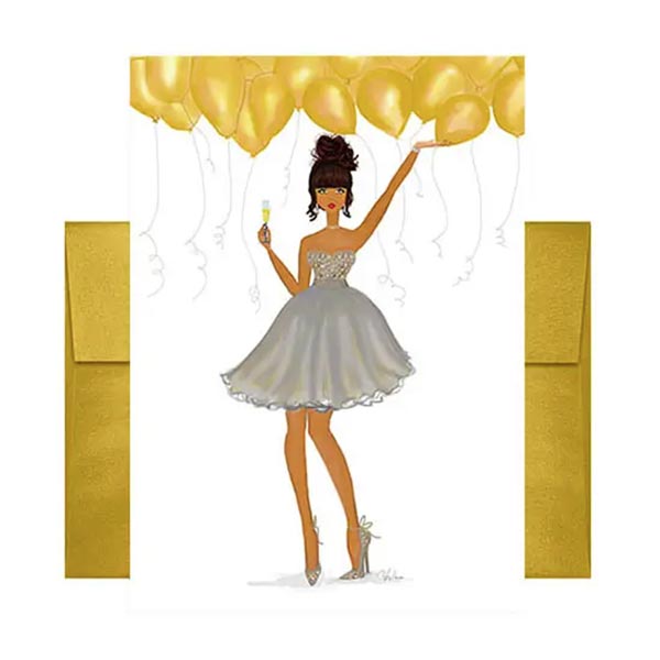Let's Celebrate Greeting Card from Beyoutifully Brown featuring Multicultural and Black Artwork