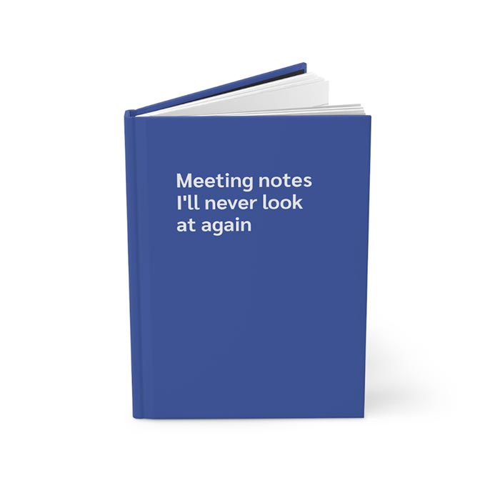 Meeting Notes I'll Never Look At Journal Notebook