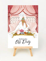 Off Duty Mother's Day Greeting Card - Multicultural, African American