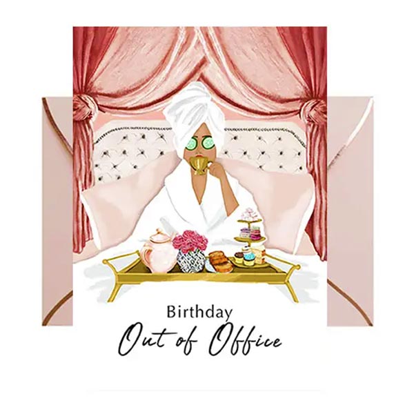 Off Duty Birthday Card from Beyoutifully Brown featuring Multicultural and Black Artwork