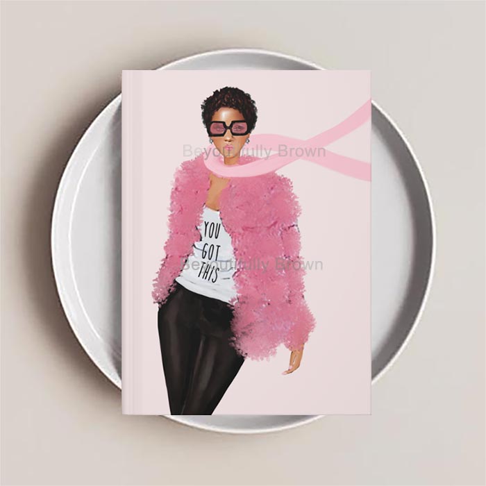 Breast Cancer-Themed Journal Notebook with the text 'You Got This' on the cover