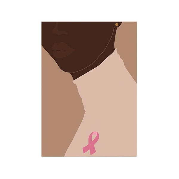 Pink Ribbon Greeting Card Breast Cancer Support 