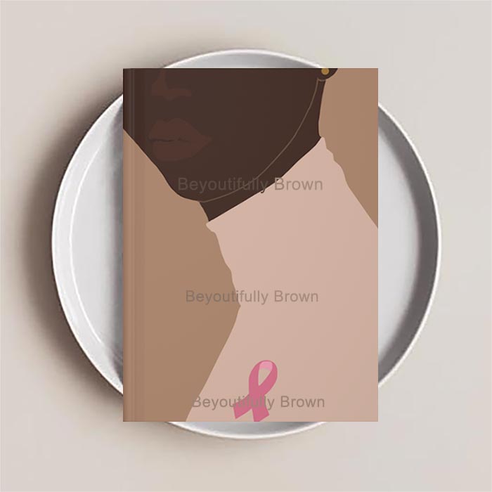 Pink Ribbon Breast Cancer-Themed Journal Notebook