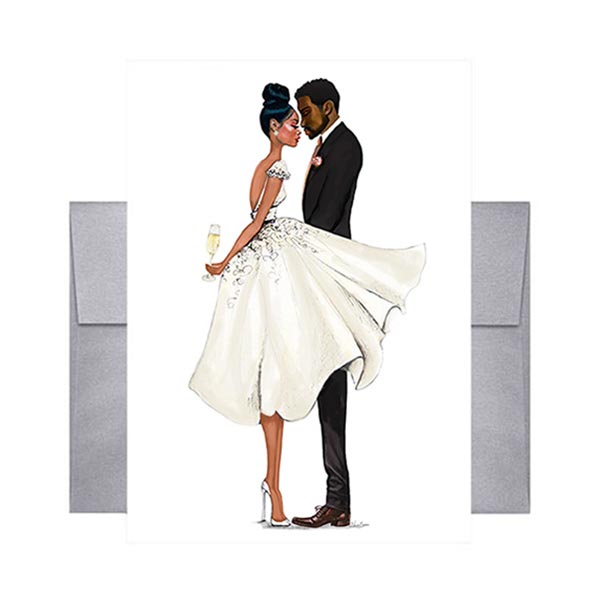 Quiet Love Moments Greeting Card from Beyoutifully Brown featuring Multicultural and Black Artwork
